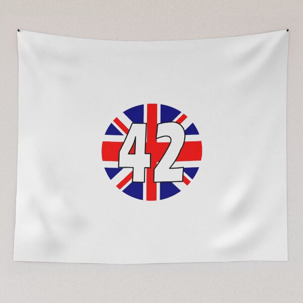 Item preview, UK flag with number 42 - forty two designed and sold by AllShirts21.