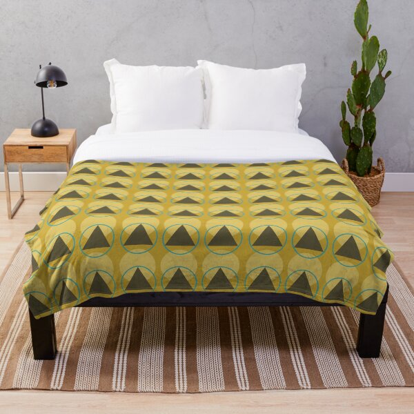 Item preview, Retro Kakhi and mustard retro triangles and circles designed and sold by Clara’s.