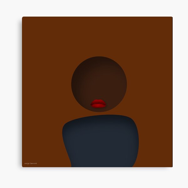 Orange Brunette Canvas Print