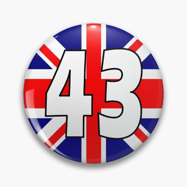 Item preview, UK flag with number 43 - forty three designed and sold by AllShirts21.