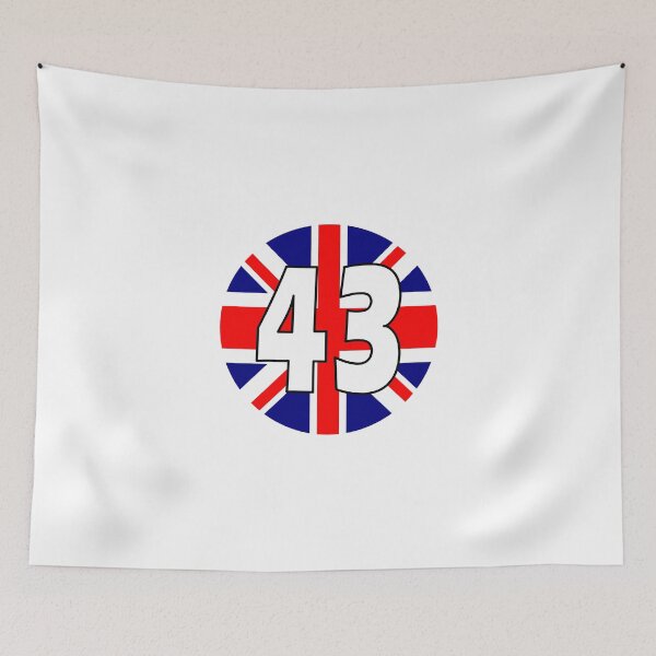 Item preview, UK flag with number 43 - forty three designed and sold by AllShirts21.