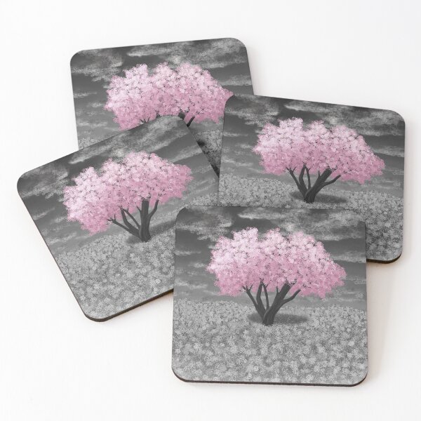 Item preview, Lone Tree Pink on Shades of Gray designed and sold by ByJezie.