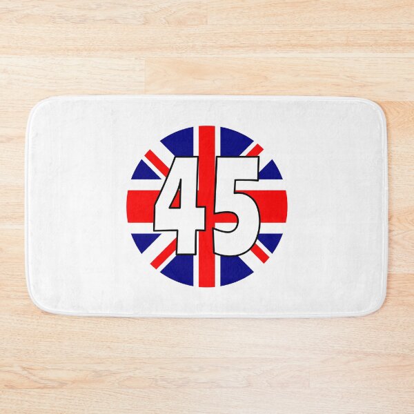 Item preview, UK flag with number 45 - forty five designed and sold by AllShirts21.