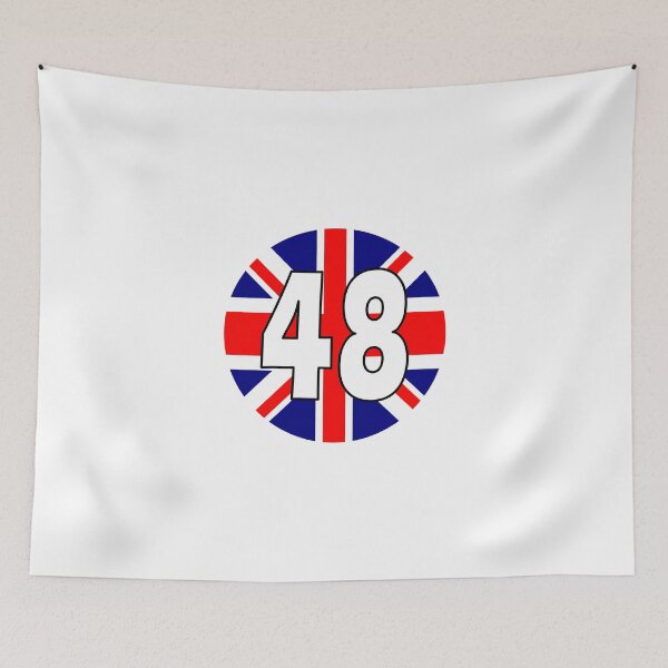 Item preview, UK flag with number 48 - forty eight designed and sold by AllShirts21.