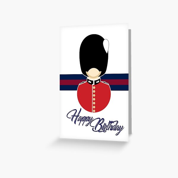Grenadier Guards Happy Birthday Card Greeting Card