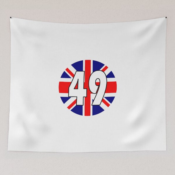 Item preview, UK flag with number 49 - forty nine designed and sold by AllShirts21.
