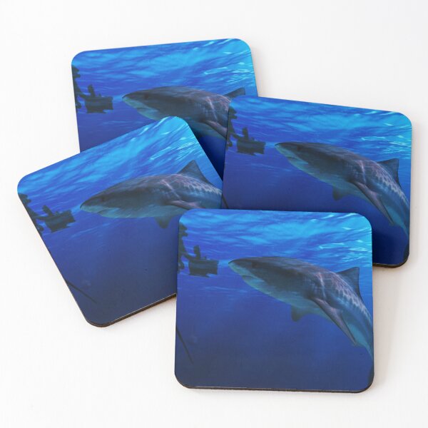 Item preview, Deep water camera man filming shark designed and sold by Bruno Beach.