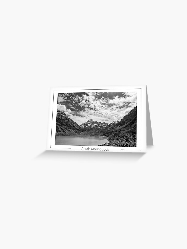 Aoraki Mount Cook National Park New Zealand Aoraki Mount Cook Hooker Lake And Glacier Greeting Card By Richardwareham1 Redbubble