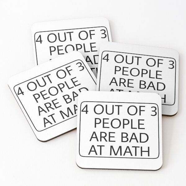 Item preview, 4 out of 3 people struggle with math designed and sold by VENOM-11.