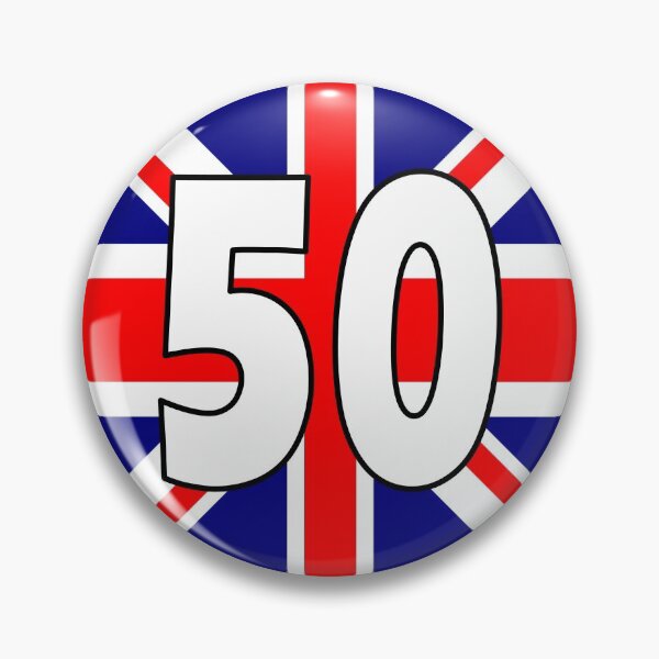 Item preview, UK flag with number 50 - fifty designed and sold by AllShirts21.