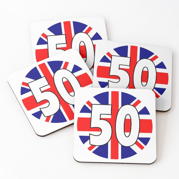 Item preview, UK flag with number 50 - fifty designed and sold by AllShirts21.