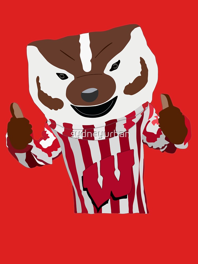 Angry Bucky Badger, Black, Large Women's Racerback Tank