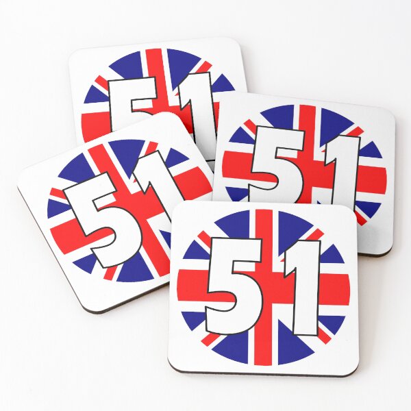 Item preview, UK flag with number 51 - fifty one designed and sold by AllShirts21.