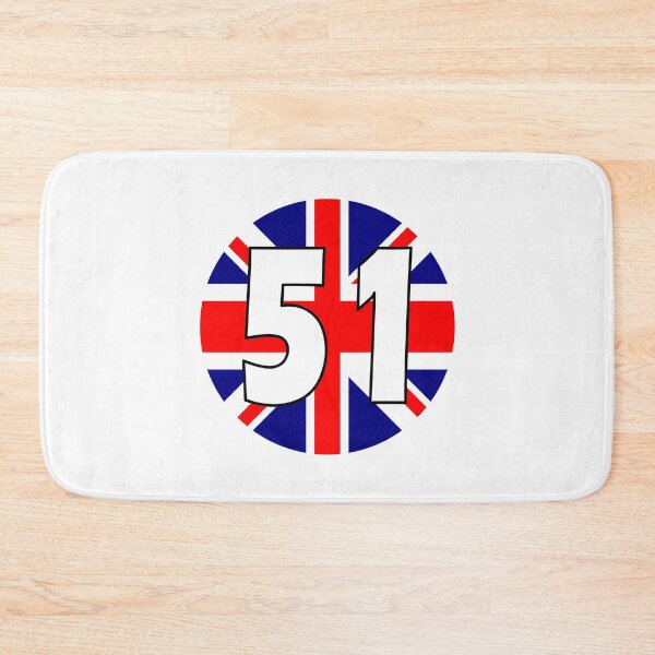 Item preview, UK flag with number 51 - fifty one designed and sold by AllShirts21.