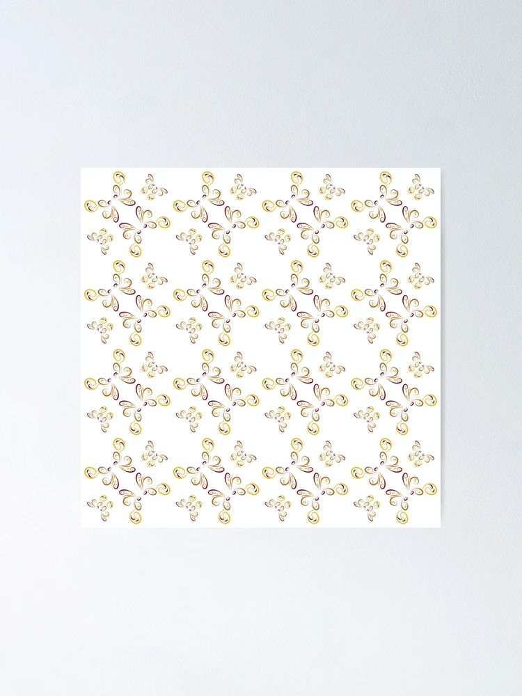 Thumbnail 1 of 3, Poster, Abstract pattern with brown elements designed and sold by Ederella.