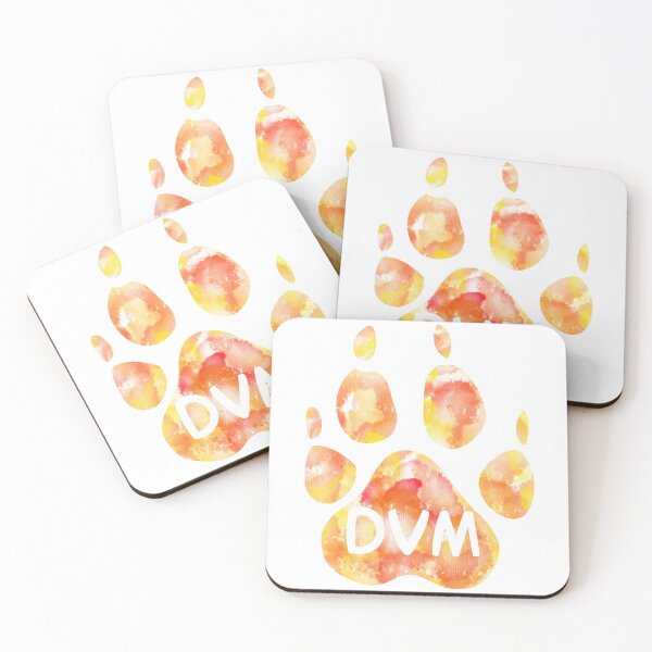 Item preview, DVM - Doctor of Veterinary Medicine Paw Print (orange) designed and sold by dannydoesarts.