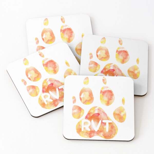 Item preview, RVT - Registered Veterinary Technician Paw Print (orange) designed and sold by dannydoesarts.