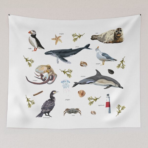 Item preview, British Seaside Wildlife designed and sold by Annalisa-Jones.