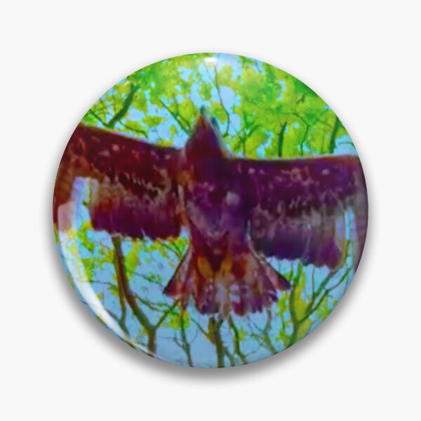 Item preview, Oil on Canvas of a Beautiful falcon flying in the forest designed and sold by Bruno Beach.