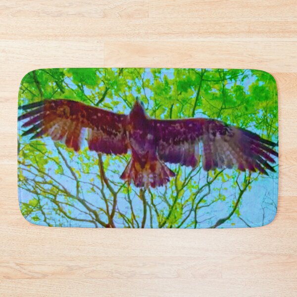 Item preview, Oil on Canvas of a Beautiful falcon flying in the forest designed and sold by Bruno Beach.