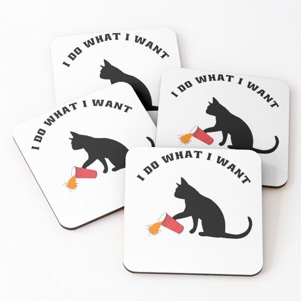 Item preview,   I do what i want funny black cat  designed and sold by osamamohamad.