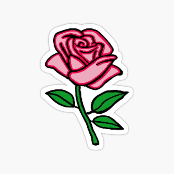 3d Rose Stickers Redbubble