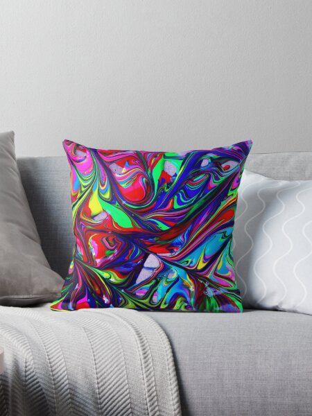 Item preview, Red Green Blue Abstract Painting Swirls designed and sold by allhistory.