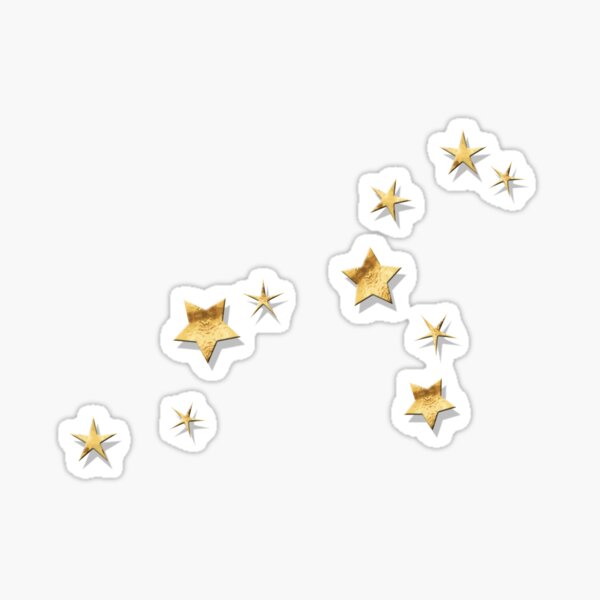 Leo Golden Stars Constellation Sticker