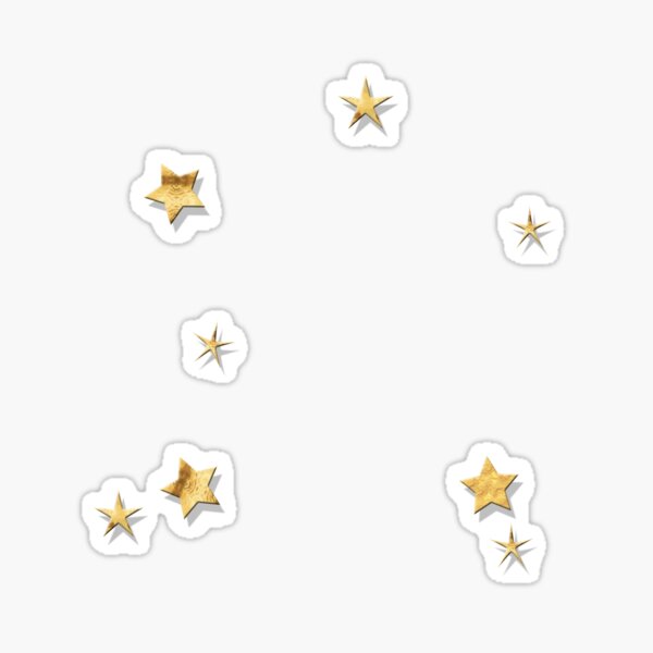 Libra Golden Stars Constellation Sticker