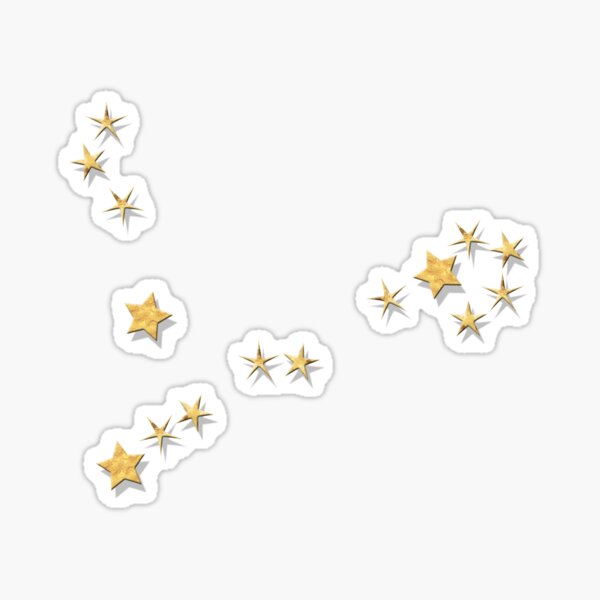 Pisces Golden Stars Constellation Sticker