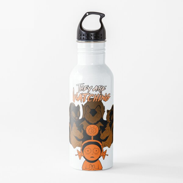 Observe us | Morty and squirrels Water Bottle