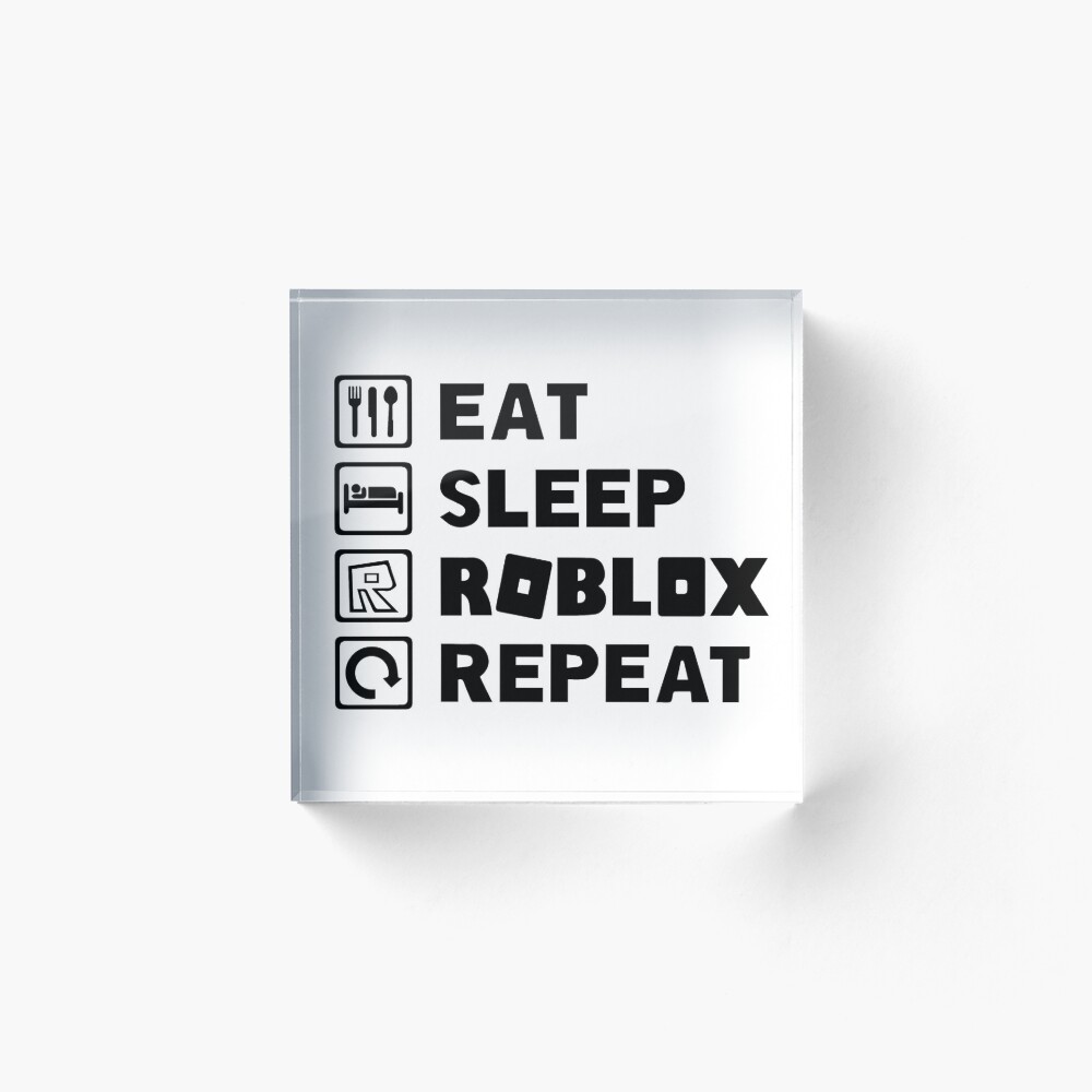 Eat Sleep Roblox Repeat Art Board Print By Adobestock Redbubble - tan and black texture goggle roblox