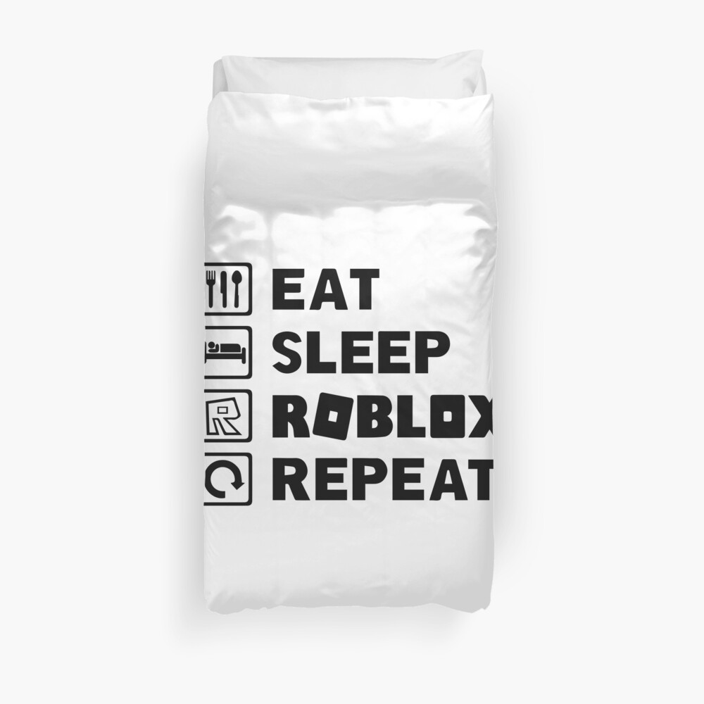 Eat Sleep Roblox Repeat Duvet Cover By Adobestock Redbubble - roblox twin outfits