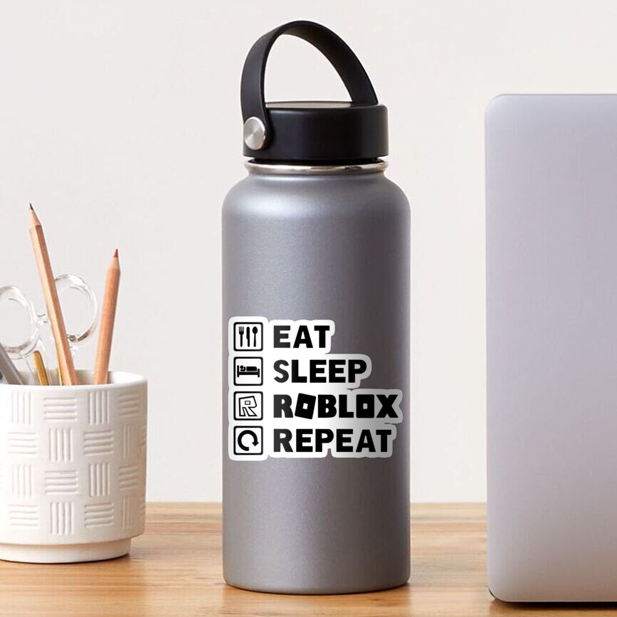 Eat Sleep Roblox Repeat Sticker By Adobestock Redbubble - roblox eat sleep play repeat zipper pouch by hypetype redbubble