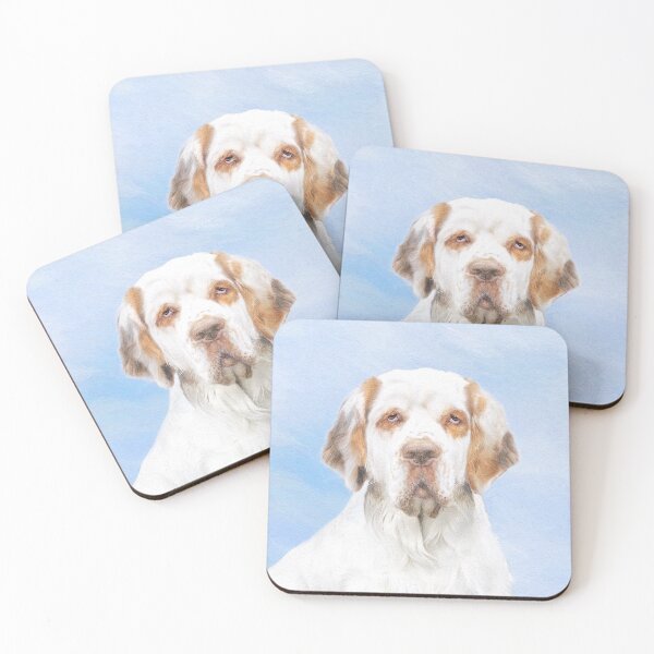 Item preview, Clumber Spaniel Painting - Cute Original Dog Art designed and sold by alpendesigns.