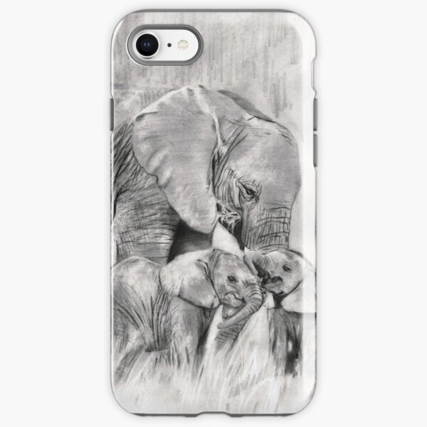 lil elephants...pencil iPhone Tough Case