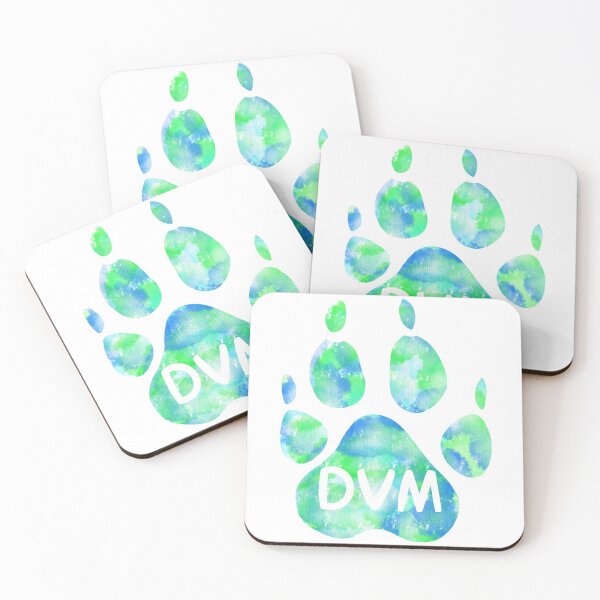 Item preview, DVM - Doctor of Veterinary Medicine Paw Print (Green) designed and sold by dannydoesarts.