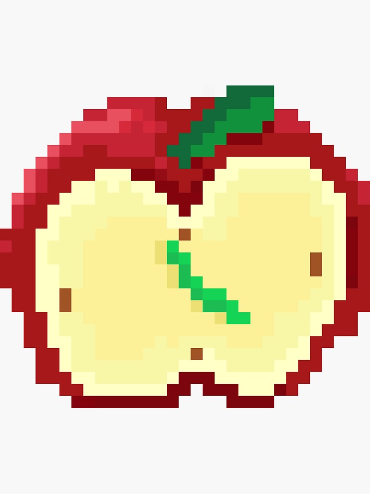 "Pixel Apple Clock ACNH" Sticker for Sale by Isacrossing Redbubble