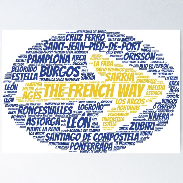 Item preview, Camino - The French Way Word Art designed and sold by Kris Kuhn.