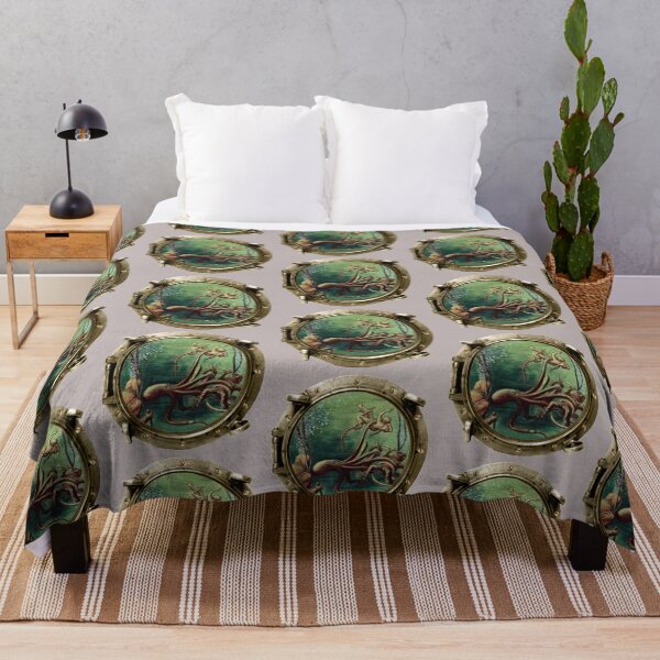 Item preview, Porthole View of Vintage Divers with Diving Helmets and an Octopus designed and sold by urmaddad.