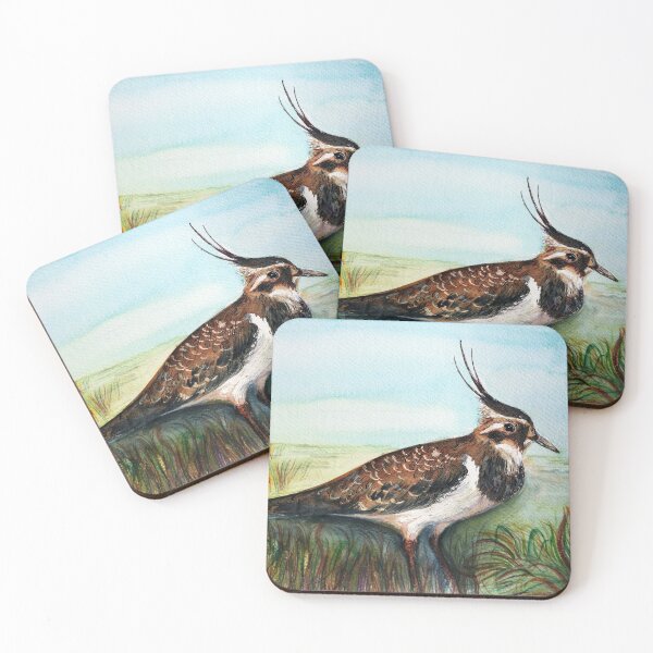 Item preview, Lapwing bird hand-painted watercolor painting bird artwork designed and sold by Alison Langridge.