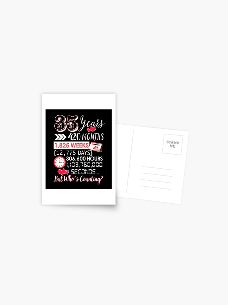 Resdink 35th Wedding Anniversary Card Gifts for Him Her Husband Wife, 35  Year Anniversary Card for Men Women, Happy 35th Anniversary : Amazon.ca:  Office Products