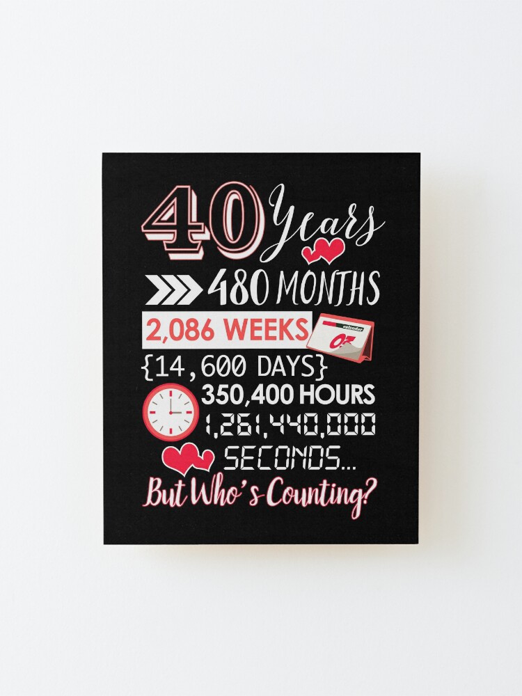 Personalized 40 Year Anniversary gift for parents, him or her - 40th Year  Together - Custom Canvas - MyMindfulGifts – My Mindful Gifts