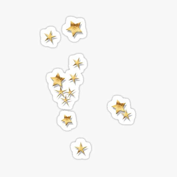 Taurus Golden Stars Constellation Sticker