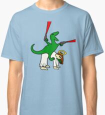 Dinosaur Riding Jesus Classic T-Shirt