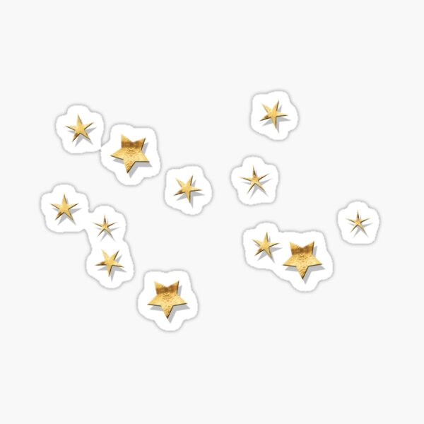 Virgo Golden Stars Constellation Sticker