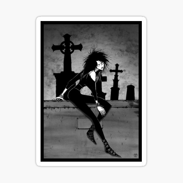 Clamp Goth Sticker