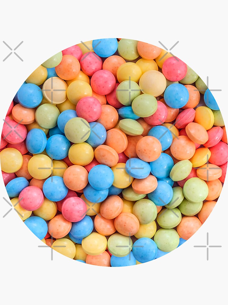 "Sweet and Sour Pastel Candy Tarts Pattern" Sticker by patternsoup