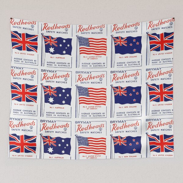 Item preview, Brymay REDHEADS Matchbox Labels Flags designed and sold by Duncan-Mac.