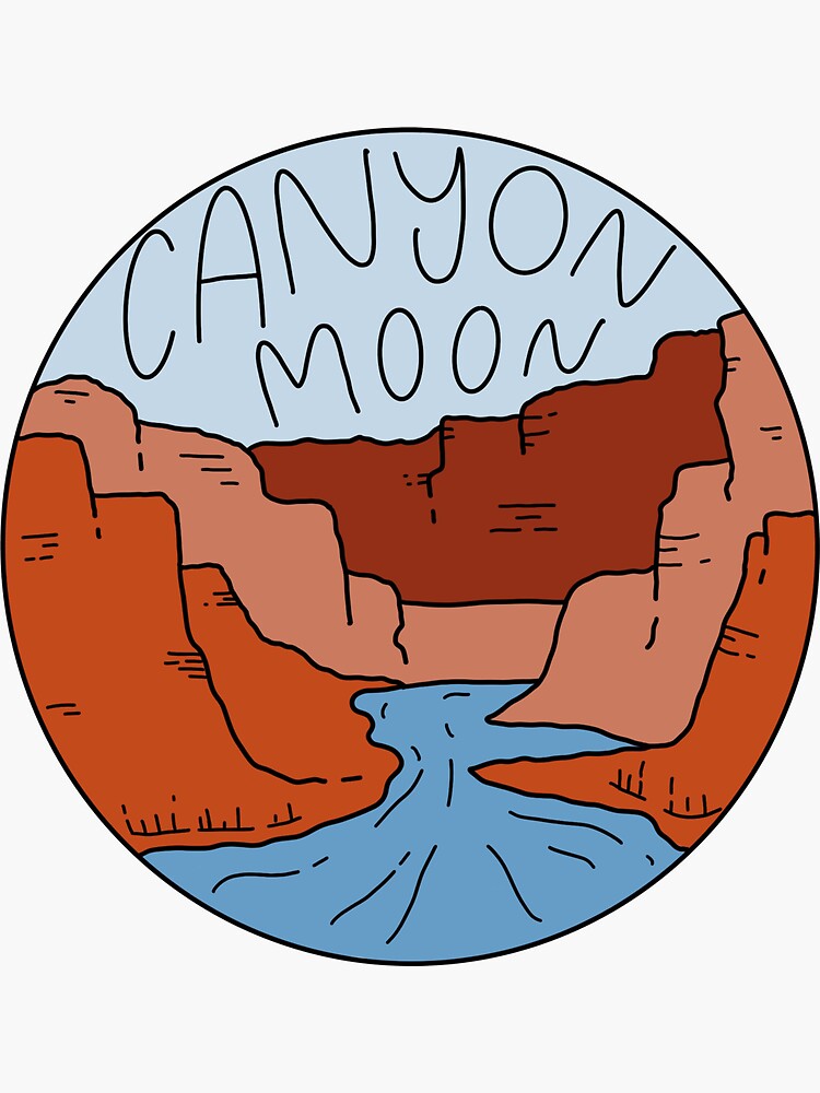 "Canyon Moon" Sticker by Green1616 | Redbubble